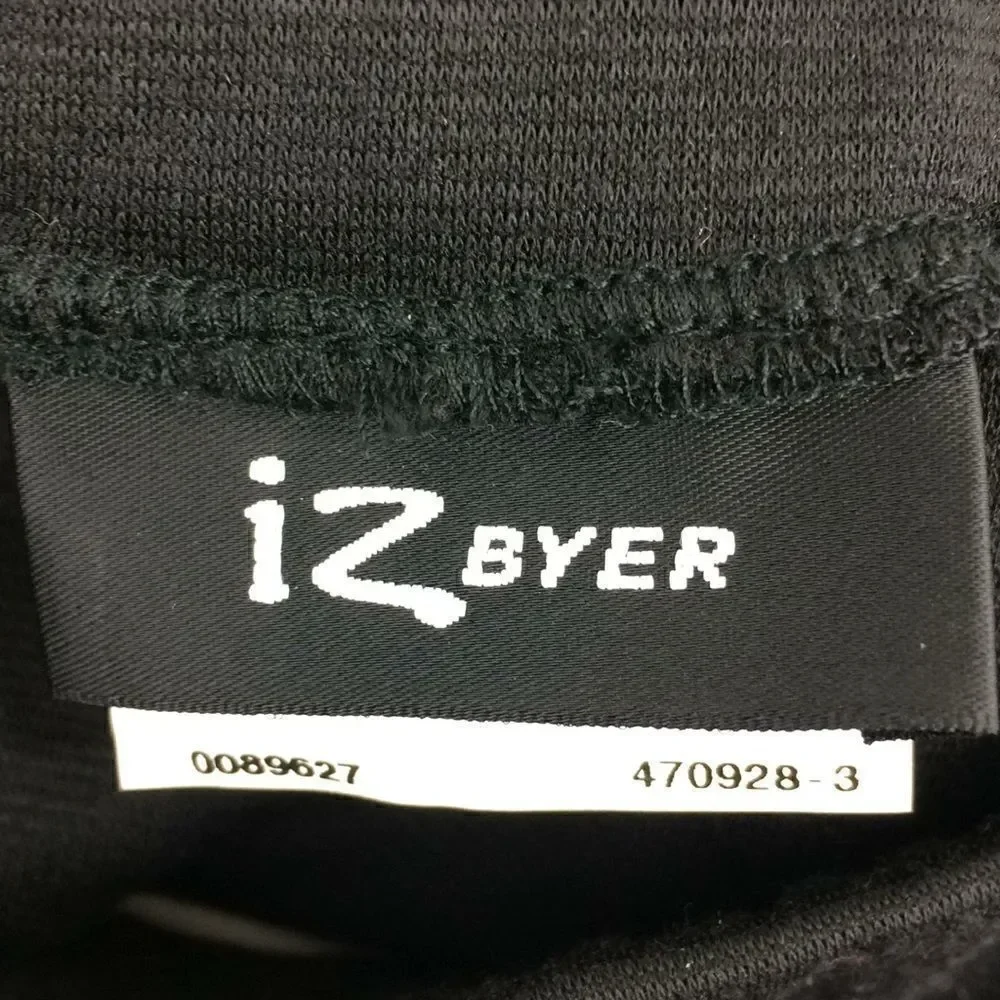 IZ Byer black jersey sequin skirt